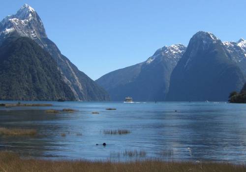 Milford Sound Mountain Landscape New Zealand